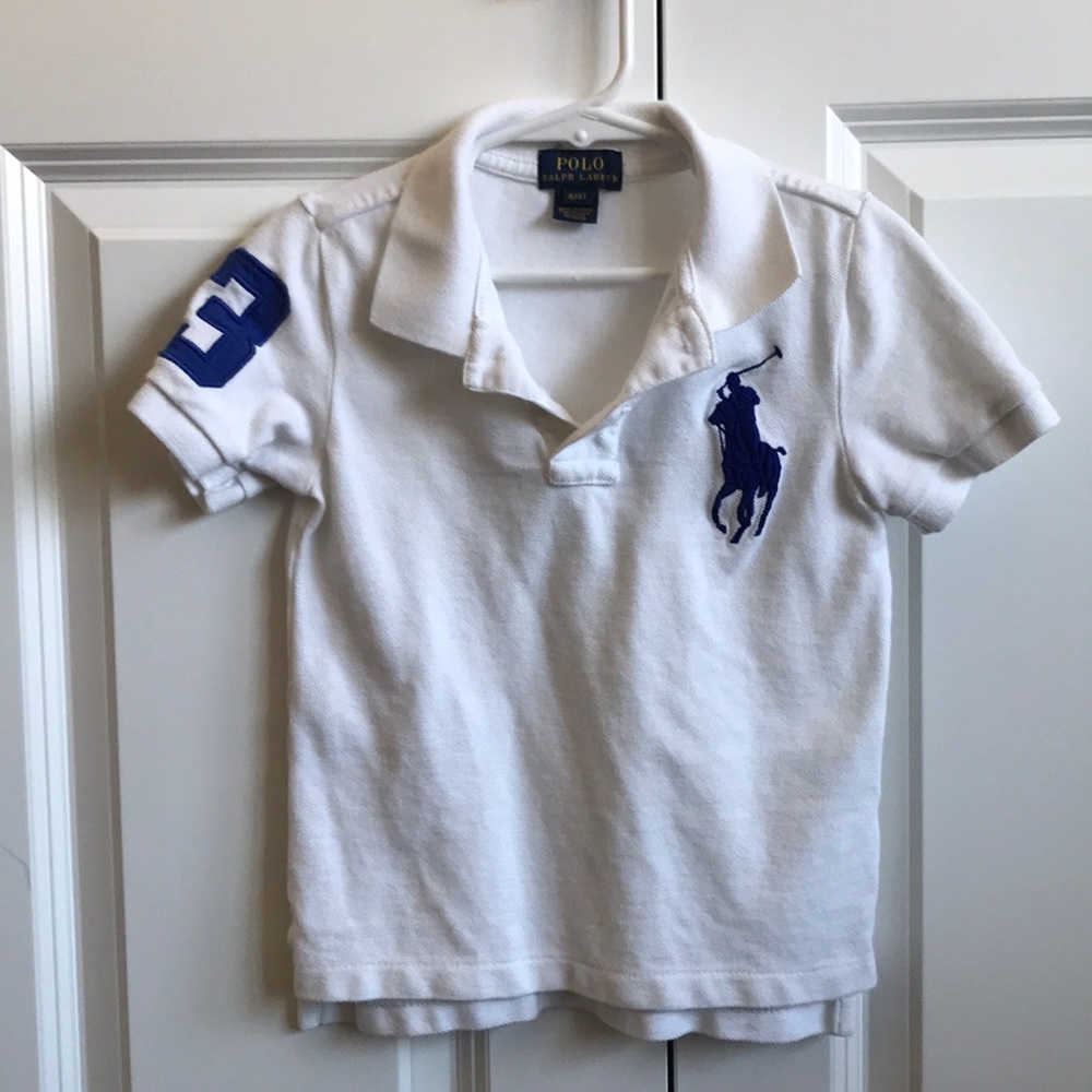 Boys White Polo Shirt Size 4T